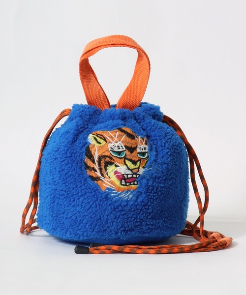 HOUSTON(ヒューストン)の「HOUSTON(ヒューストン)BOA NYLON EFFECT BAG/虎/ボア&ナイロンエフェクトバッグ/巾着ミニショルダーバッグ レディース メンズ ユニセックス(ショルダーバッグ・レディース・ブルー/オリーブ/ラベンダー・FREE)」の12枚目の写真
