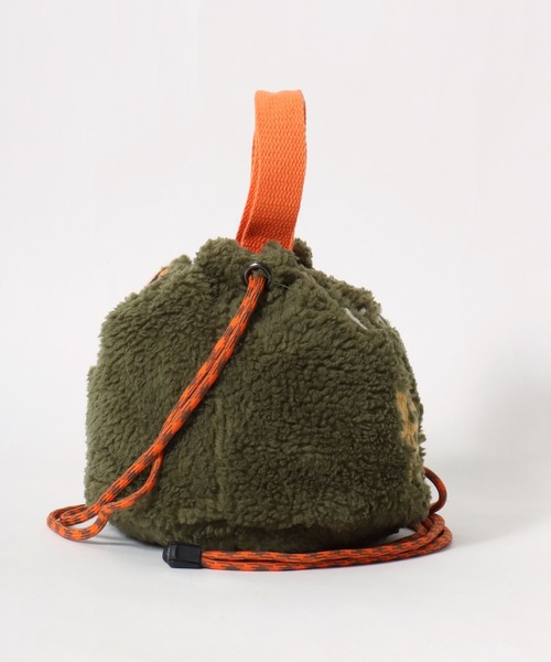 HOUSTON(ヒューストン)の「HOUSTON(ヒューストン)BOA NYLON EFFECT BAG/虎/ボア&ナイロンエフェクトバッグ/巾着ミニショルダーバッグ レディース メンズ ユニセックス(ショルダーバッグ・レディース・ブルー/オリーブ/ラベンダー・FREE)」の8枚目の写真