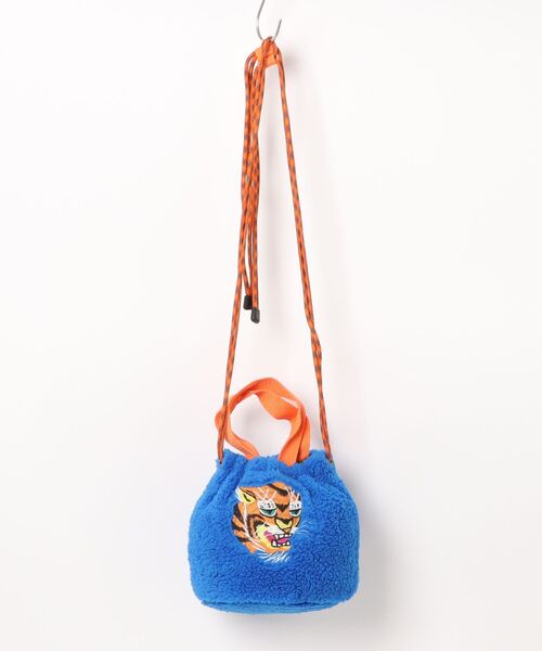 HOUSTON(ヒューストン)の「HOUSTON(ヒューストン)BOA NYLON EFFECT BAG/虎/ボア&ナイロンエフェクトバッグ/巾着ミニショルダーバッグ レディース メンズ ユニセックス(ショルダーバッグ・レディース・ブルー/オリーブ/ラベンダー・FREE)」の10枚目の写真