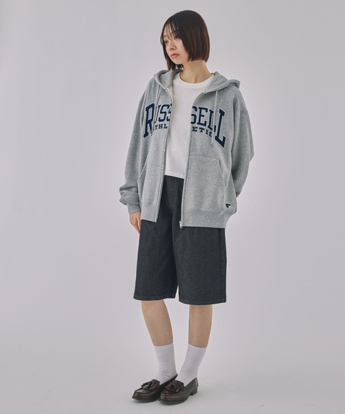 極美品サイズ6/Russeluno秋冬ルチャマスク.ワッペン刺繍スエットパーカー パーカー サガラ刺繍ワッペンロゴプルオーバーパーカー