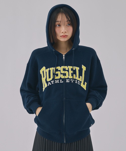 Russeluno ラッセルノパーカー　レディース　ロゴ　フーディ　2 L 黒 Russeluno ラッセルノパーカー レディース ロゴ フーディ 2 L 黒