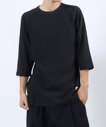 七分袖」に該当するTシャツ/カットソー（ブラック/黒色系