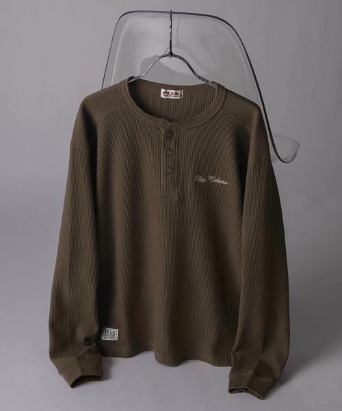 45R 刺繍ワッフルのヘンリー 45R 刺繍ワッフルのヘンリー