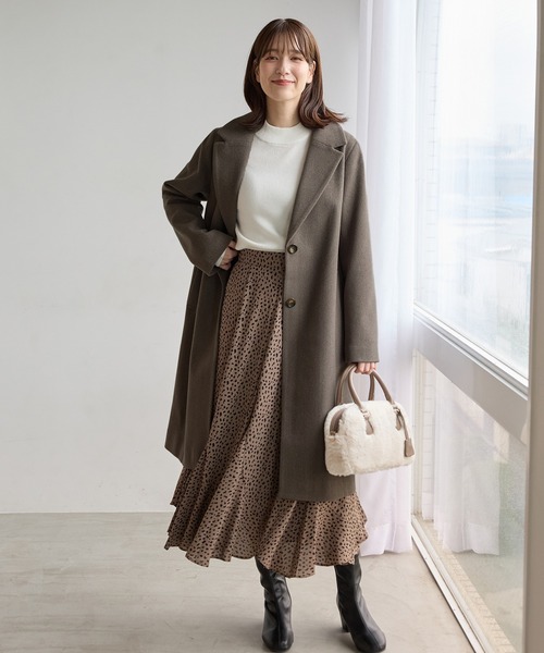 【美品/希少L】バーバリー チェスターコート 内側総柄 着丈120cm越え 茶 抗菌防臭・静電気軽減】チェスターコート（チェスターコート）｜Honeys