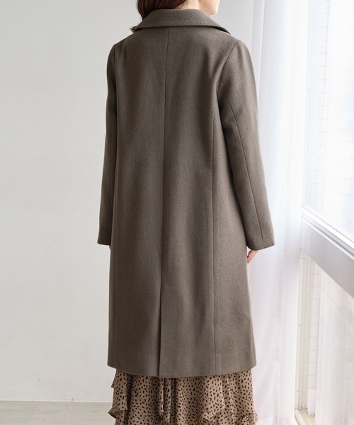 Honeys(ハニーズ)の「【抗菌防臭・静電気軽減】チェスターコート(チェスターコート・レディース・ベージュ系/ブラック/アイボリー/ブラウン系/ライトグレー系/キャメル/ヘザーチャコール・S/3L/M/LL/L)」の9枚目の写真