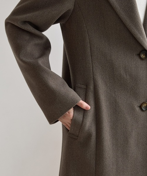 Honeys(ハニーズ)の「【抗菌防臭・静電気軽減】チェスターコート(チェスターコート・レディース・ベージュ系/ブラック/アイボリー/ブラウン系/ライトグレー系/キャメル/ヘザーチャコール・S/3L/M/LL/L)」の13枚目の写真