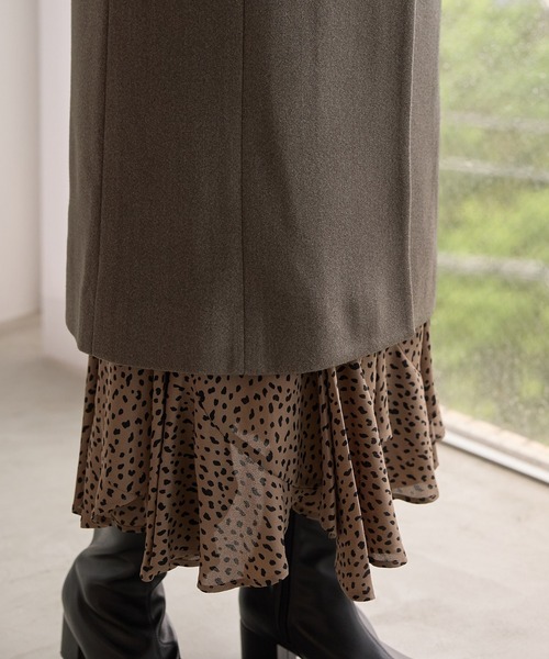 Honeys(ハニーズ)の「【抗菌防臭・静電気軽減】チェスターコート(チェスターコート・レディース・ベージュ系/ブラック/アイボリー/ブラウン系/ライトグレー系/キャメル/ヘザーチャコール・S/3L/M/LL/L)」の14枚目の写真