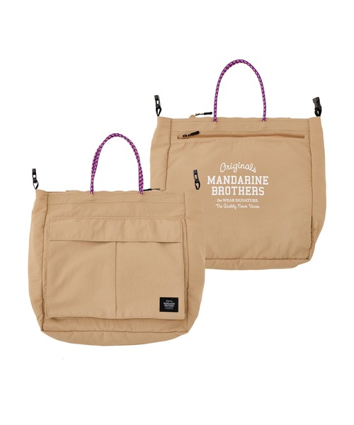 MANDARINE BROTHERS（マンダリンブラザーズ）の「4wayビッグバッグ/お散歩バッグ/ペットカート取付可能（トートバッグ・レディース・ベージュ/ブラック・FREE）」の9枚目の写真
