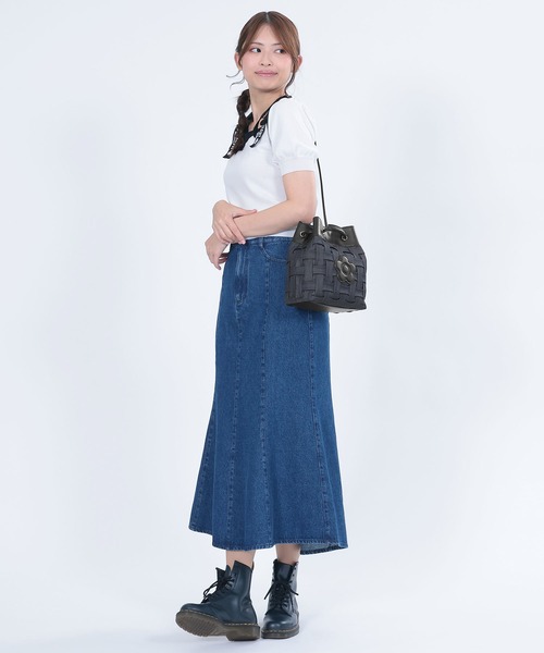 セール】デニムプリーツ 2WAYショルダー（ショルダーバッグ）｜MARY