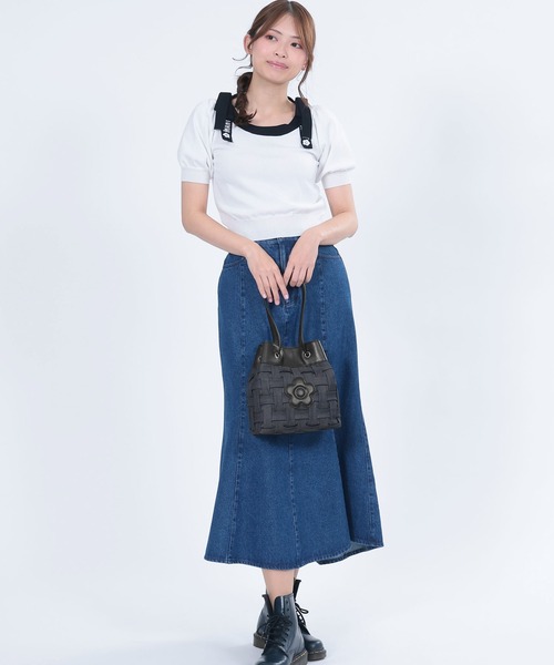 新品未使用タグ付き！マリークワント　デニムショルダーバッグ　2WAY デニムプリーツ 2WAYショルダー（ショルダーバッグ）｜MARY QUANT