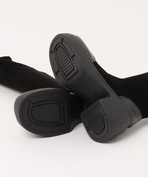 Ritzy(リッツィー)の「厚底 フェイクスエード サイハイブーツ ロングブーツ(ブーツ・レディース・ブラック・24.5/24/23.5/23/25)」の9枚目の写真