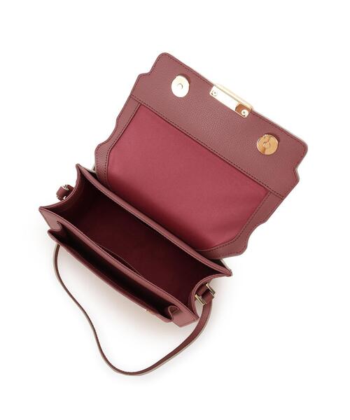 セール】リボンモチーフ金具スプリットレザーショルダーバッグ