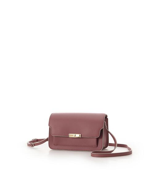 Samantha Thavasa(サマンサタバサ)の「リボンモチーフ金具スプリットレザーショルダーバッグ(ショルダーバッグ・レディース・ブラック/ピンク/ライトブルー・FREE)」の9枚目の写真