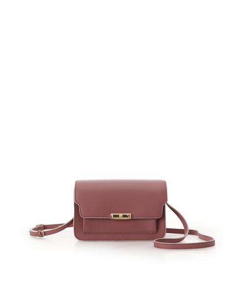 セール】リボンモチーフ金具スプリットレザーショルダーバッグ