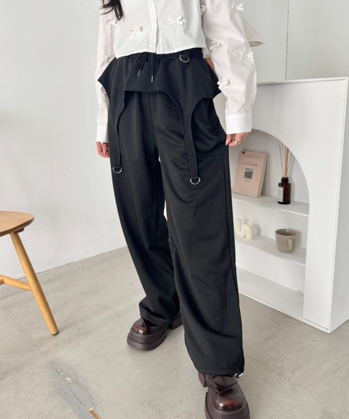 SOLLON.(ソルロン)の「ガーターベルトデザインスウェットパンツ(スウェットパンツ・レディース・グレー/ブラック・FREE)」の17枚目の写真