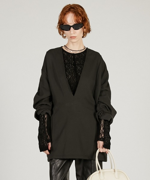 プランシー 2024ss Vデザインスウェット未着タグ付きM FINESIXXX/ファインシックス】2024AW「3D Eagle Graphic Crew Neck