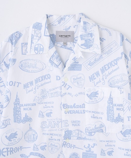 Carhartt WIP（カーハートダブリューアイピー）の「Carhartt WIP S/S STATE SOUVENIR SHIRT I034550（シャツ/ブラウス・メンズ・ライトブルー・M/L）」の3枚目の写真