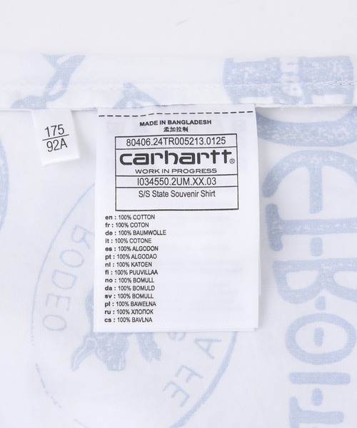 Carhartt WIP（カーハートダブリューアイピー）の「Carhartt WIP S/S STATE SOUVENIR SHIRT I034550（シャツ/ブラウス・メンズ・ライトブルー・M/L）」の7枚目の写真