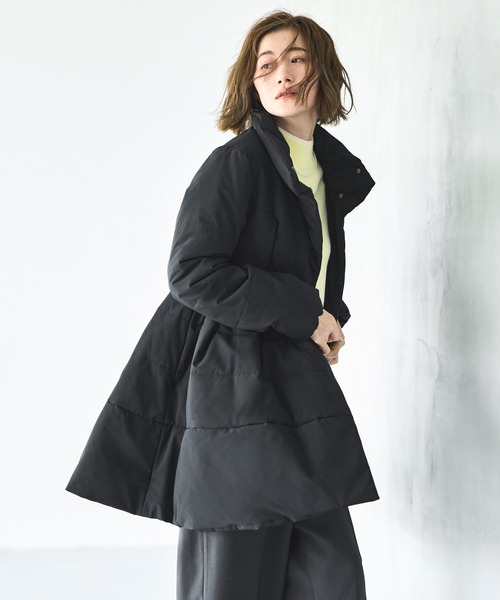 RUIRUE BOUTIQUE（ルイルエブティック）の「洗える ｜ グログラン エレガンス キルトコート ｜ アウター / キルティングコート / ロングコート / エコダウン（その他アウター・レディース・アイボリー/ブラック・L/M）」の7枚目の写真