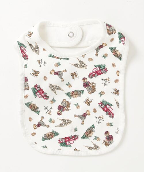 POLO RALPH LAUREN CHILDRENSWEAR（ポロ ラルフ ローレン チルドレンズウェア）の「Polo ベア コットン インターロック ビブ（スタイ/よだれかけ・キッズ・ホワイト・ONE）」の3枚目の写真