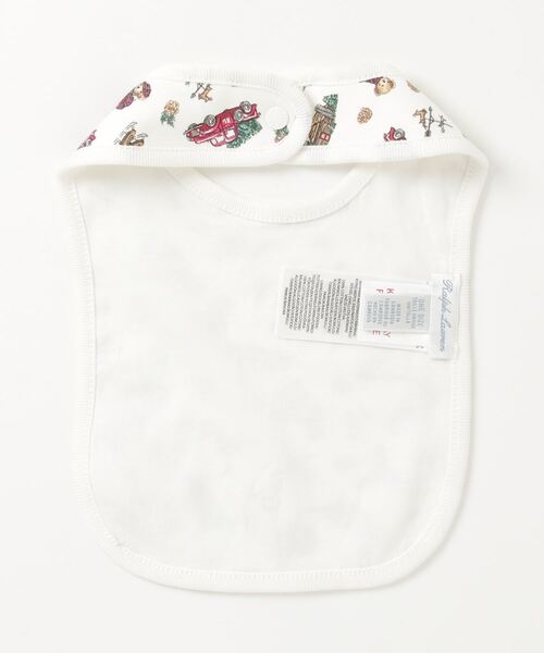 POLO RALPH LAUREN CHILDRENSWEAR（ポロ ラルフ ローレン チルドレンズウェア）の「Polo ベア コットン インターロック ビブ（スタイ/よだれかけ・キッズ・ホワイト・ONE）」の2枚目の写真