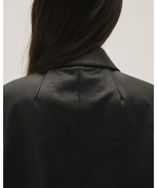 TODAYFUL（トゥデイフル）の「Leather Shirts Jacket（テーラードジャケット・レディース・ブラック/ダークブラウン・38inch/36inch）」の12枚目の写真