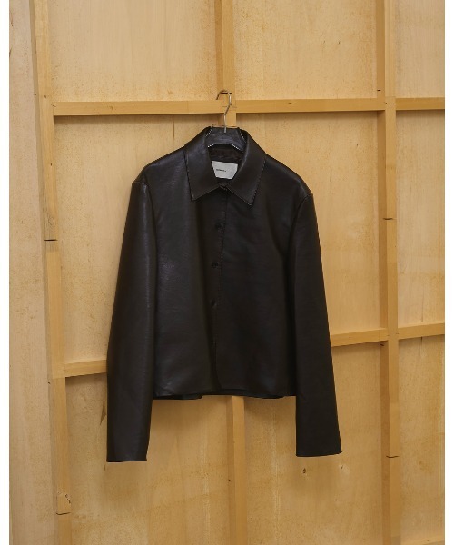 TODAYFUL（トゥデイフル）の「Leather Shirts Jacket（テーラードジャケット・レディース・ブラック/ダークブラウン・38inch/36inch）」の19枚目の写真