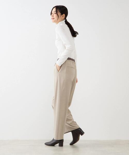 MELROSE claire（メルローズ クレール）の「【スパンテレコタートルネック】（Tシャツ/カットソー・レディース・オフホワイト/ベージュ/ブラック/ホワイト×ブラック・FREE）」の20枚目の写真