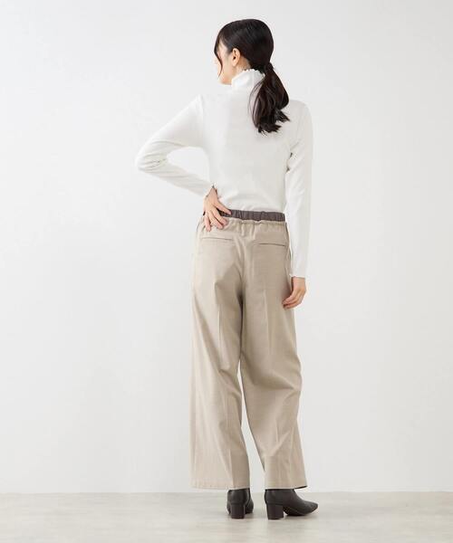 MELROSE claire（メルローズ クレール）の「【スパンテレコタートルネック】（Tシャツ/カットソー・レディース・オフホワイト/ベージュ/ブラック/ホワイト×ブラック・FREE）」の21枚目の写真