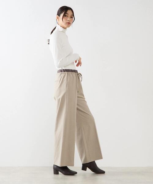 MELROSE claire（メルローズ クレール）の「【スパンテレコタートルネック】（Tシャツ/カットソー・レディース・オフホワイト/ベージュ/ブラック/ホワイト×ブラック・FREE）」の22枚目の写真