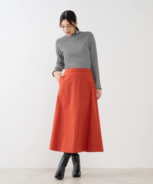 MELROSE claire（メルローズ クレール）の「【スパンテレコタートルネック】（Tシャツ/カットソー・レディース・オフホワイト/ベージュ/ブラック/ホワイト×ブラック・FREE）」の13枚目の写真