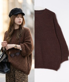 セール】MOHAIR BIG CABLE KNIT（ニット/セーター）｜Ameri（アメリ