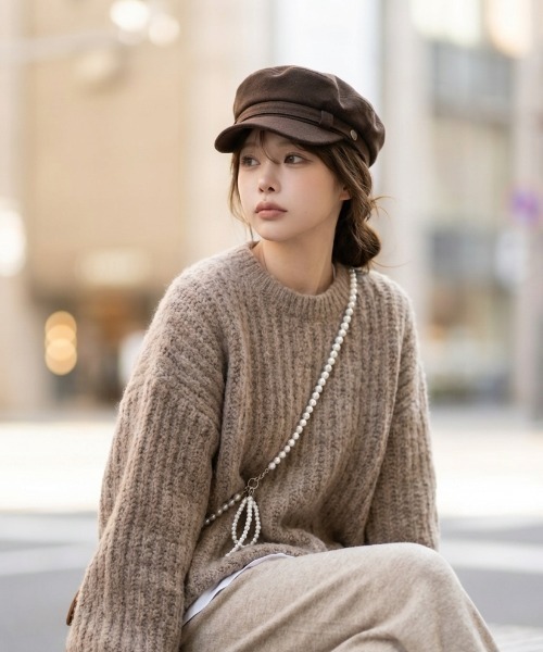 L LABEL（エルラベル）の「ボリュームオーバーサイズニット（ニット/セーター・レディース・ベージュ/グレー/アイボリー/ブラウン・FREE）」の18枚目の写真