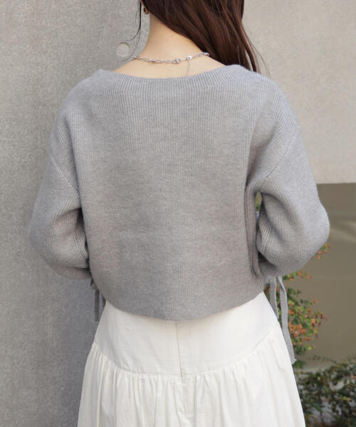 FREE'S MART（フリーズマート）の「◆ダブルジップキャンディスリーブカーディガン（ニット/セーター・レディース・グレー/ブルー/ホワイト・FREE）」の13枚目の写真