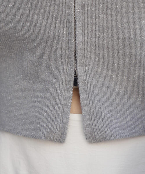 FREE'S MART（フリーズマート）の「◆ダブルジップキャンディスリーブカーディガン（ニット/セーター・レディース・グレー/ブルー/ホワイト・FREE）」の19枚目の写真