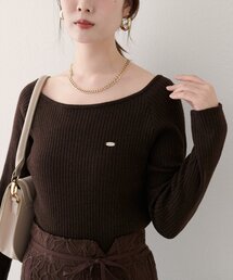 natural couture | バレエネックリブニットプルオーバー(ニット/セーター)