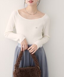 natural couture | バレエネックリブニットプルオーバー(ニット/セーター)