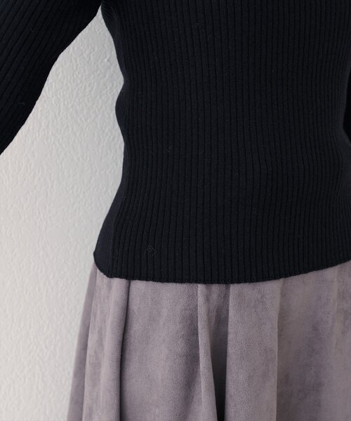 natural couture（ナチュラルクチュール）の「バレエネックリブニットプルオーバー（ニット/セーター・レディース・ピンク/ブラウン/オフホワイト/ブラック・FREE）」の18枚目の写真