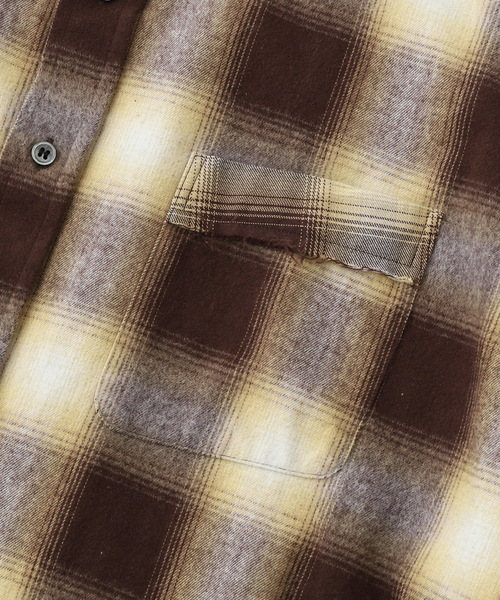 Name.（ネーム）の「Name./ネーム COTTON FLANNEL OMBRE REGULAR SHIRT（シャツ/ブラウス・メンズ・ブラウン/グリーン・2）」の5枚目の写真