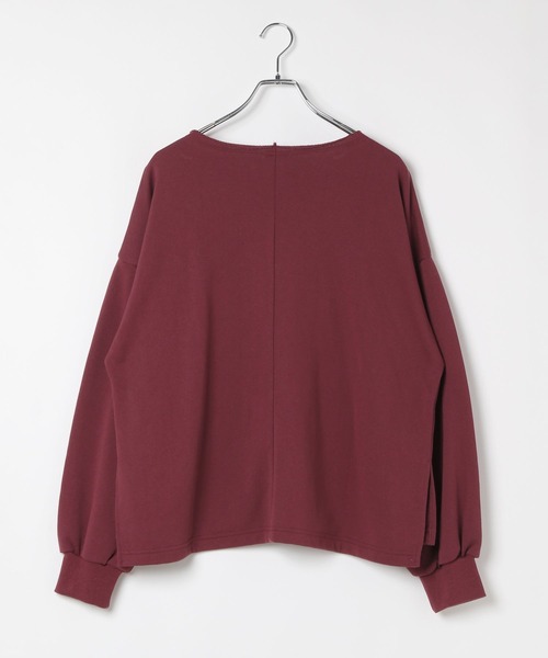 LEPSIM（レプシィム）の「レースアップロゴ裏毛プルオーバー　593813（スウェット・レディース・ベージュ/ボルドー/チャコールグレー・FREE）」の13枚目の写真