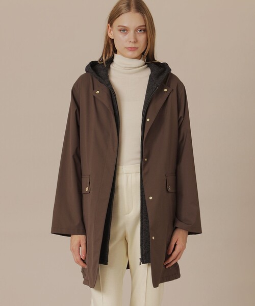MACKINTOSH LONDON(マッキントッシュ ロンドン)の「【婦人画報11月号掲載】ポリエステルオックスフォード3WAYコート(ミリタリージャケット・レディース・ブラック/ダークブラウン/ベージュ・38/40)」の2枚目の写真