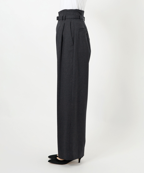 Spick & Span（スピックアンドスパン）の「サキソニーベルテッドワイドパンツ（スラックス・レディース・チャコールグレー/ベージュ・38/36）」の18枚目の写真