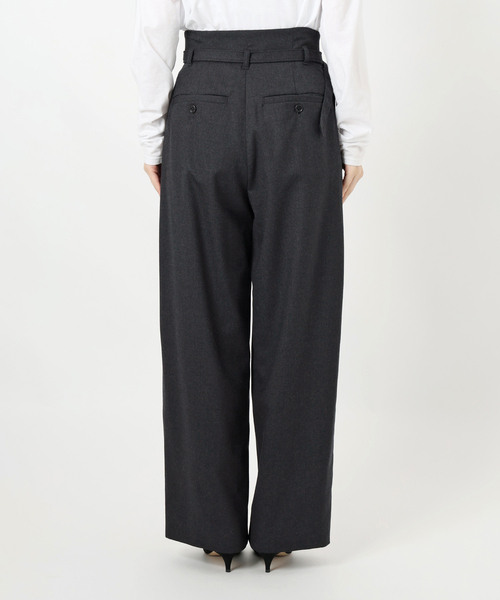 Spick & Span（スピックアンドスパン）の「サキソニーベルテッドワイドパンツ（スラックス・レディース・チャコールグレー/ベージュ・38/36）」の19枚目の写真