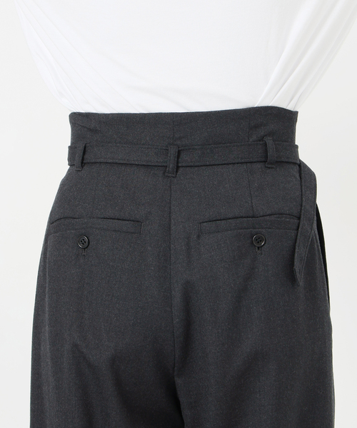 Spick & Span（スピックアンドスパン）の「サキソニーベルテッドワイドパンツ（スラックス・レディース・チャコールグレー/ベージュ・38/36）」の22枚目の写真