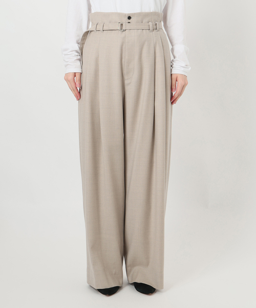 サキソニーベルテッドワイドパンツ（スラックス）｜Spick & Span