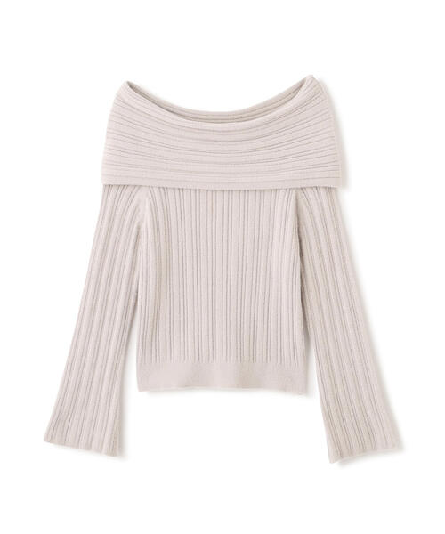 PROPORTION BODY DRESSING（プロポーションボディドレッシング）の「【加藤栞さん着用】ランダムリブオフショルニット / 1215270125（ニット/セーター・レディース・ホワイト系その他/グレー/ブラウン系その他・FREE）」の12枚目の写真