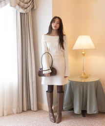 PROPORTION BODY DRESSING | 【加藤栞さん着用】ランダムリブオフショルニット / 1215270125(ニット/セーター)