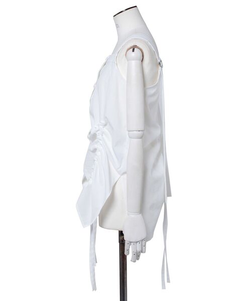 UN3D.（アンスリード）の「HEM GATHER SH CAMISOLE / ヘムギャザーシャツキャミソール（キャミソール・レディース・ホワイト・FREE）」の4枚目の写真