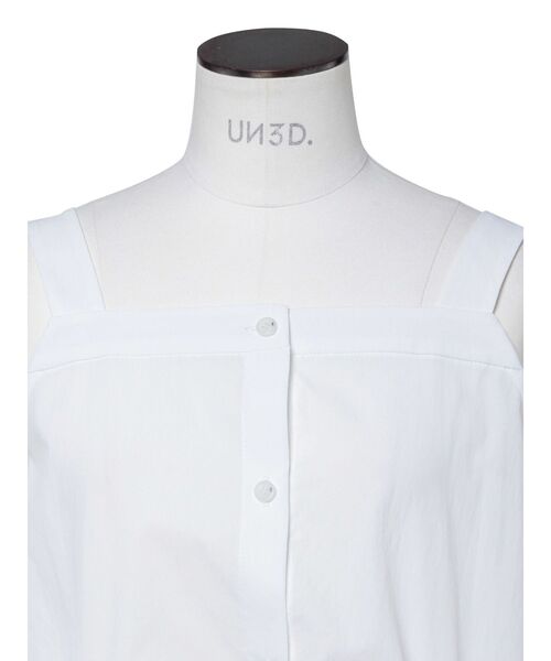 UN3D.（アンスリード）の「HEM GATHER SH CAMISOLE / ヘムギャザーシャツキャミソール（キャミソール・レディース・ホワイト・FREE）」の6枚目の写真