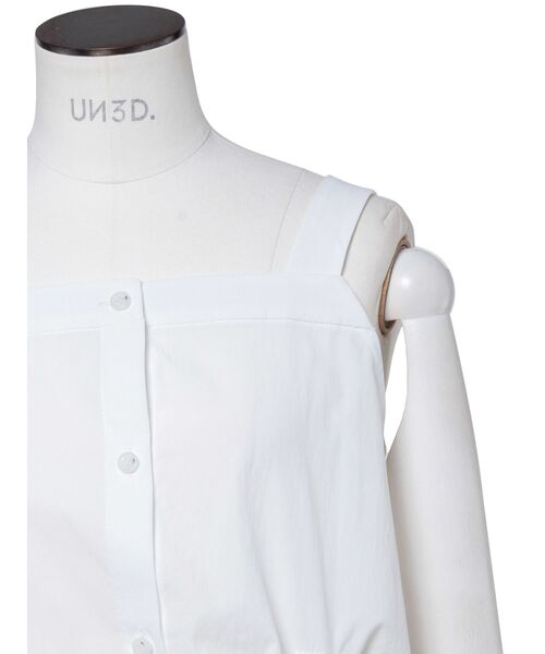 UN3D.（アンスリード）の「HEM GATHER SH CAMISOLE / ヘムギャザーシャツキャミソール（キャミソール・レディース・ホワイト・FREE）」の7枚目の写真